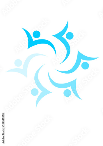 Template vettoriale logo unione comunità L-Blu