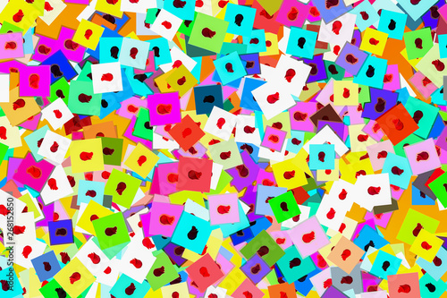 Seamless symmetrical random pattern design background.