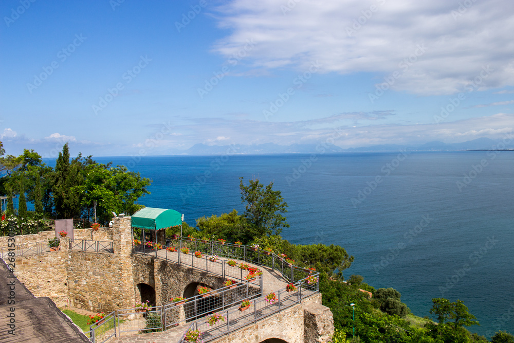 Naklejka premium Agropoli, pearl of Cilento, view of the Medieval Castle