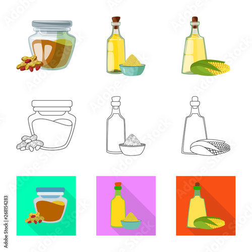 Isolated object of healthy  and vegetable  icon. Collection of healthy  and agriculture stock vector illustration.