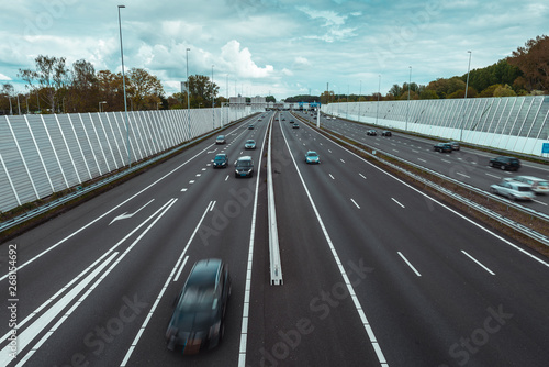Canvas Print Traffic on the highway A10 Amsterdam