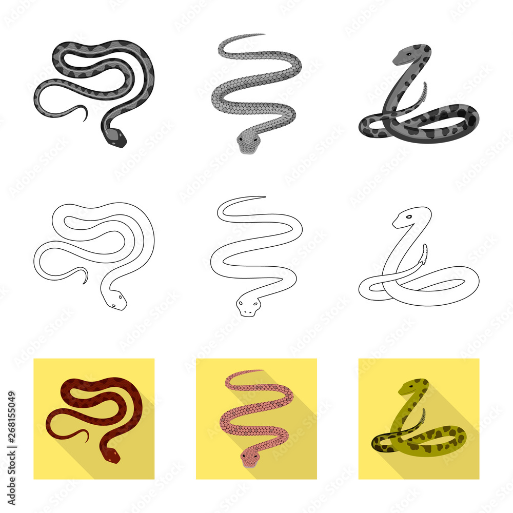 Obraz premium Vector illustration of mammal and danger sign. Collection of mammal and medicine vector icon for stock.
