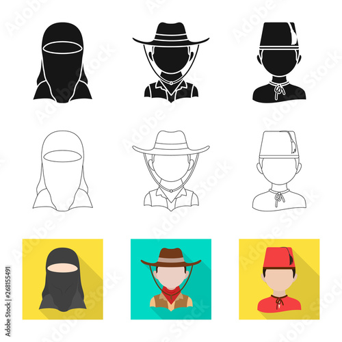 Vector design of imitator and resident symbol. Collection of imitator and culture stock vector illustration.