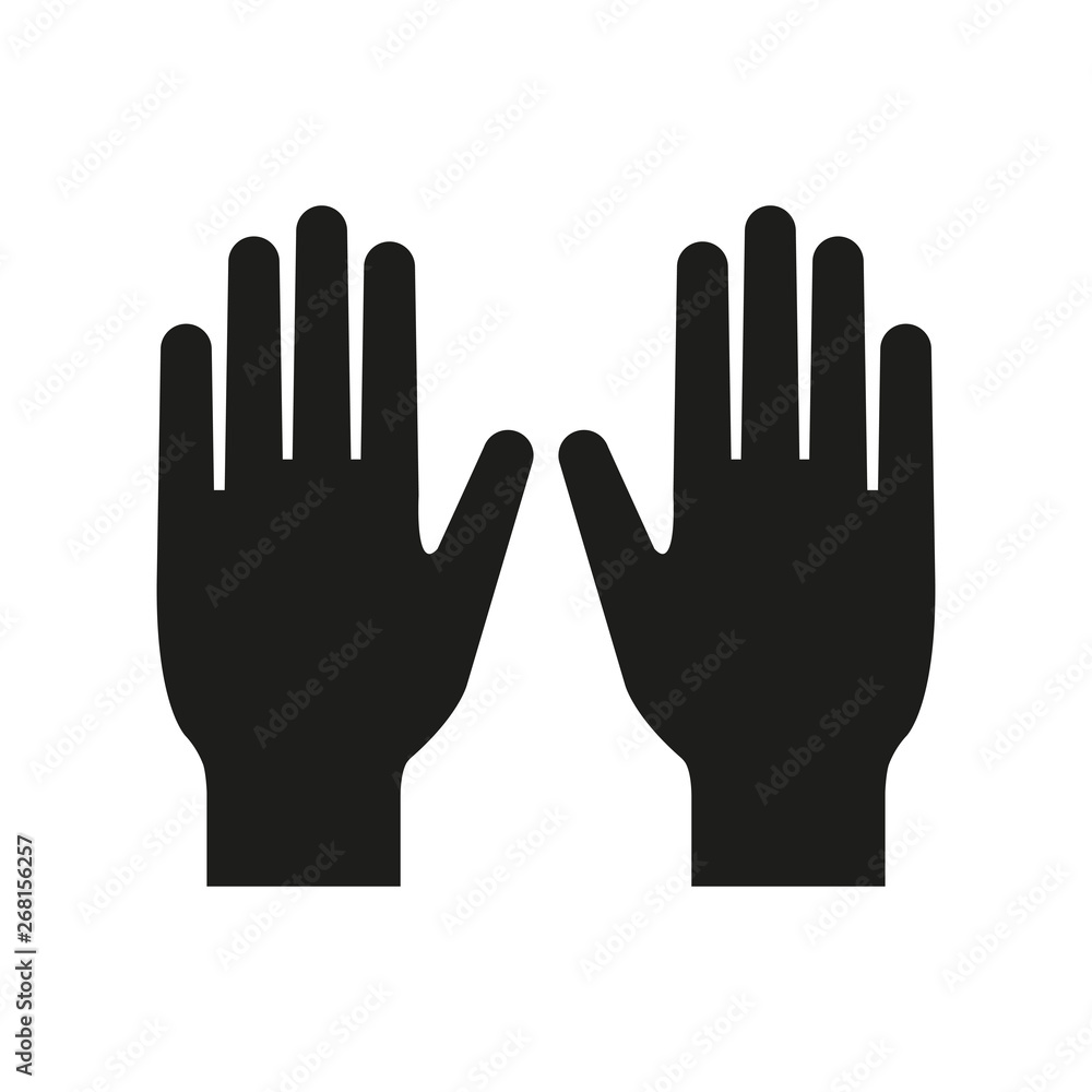 Human hands icon. Simple flat vector illustration. Human hands icon. Simple flat vector illustration.