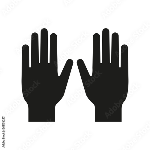 Human hands icon. Simple flat vector illustration.
