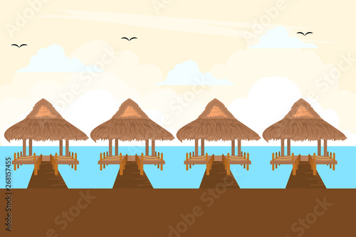 bungalow in beach