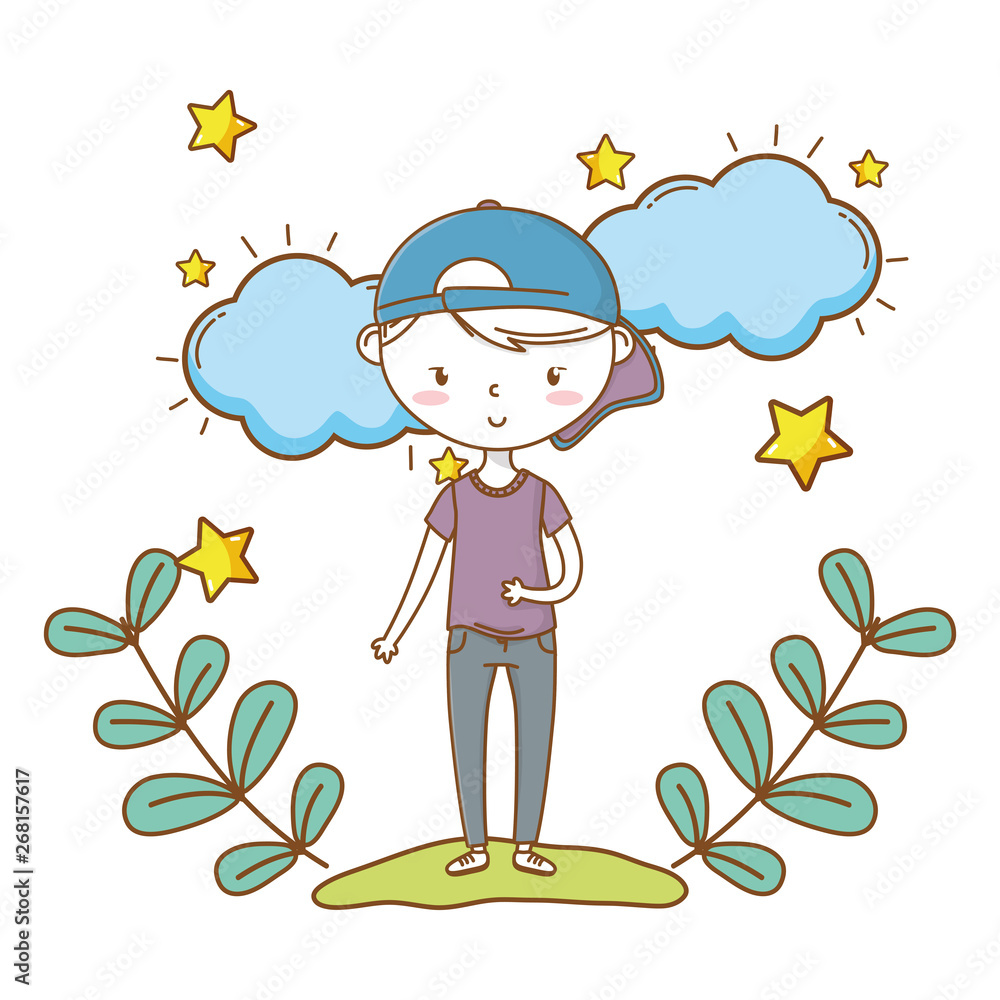 Stylish boy cartoon outfit Stock Vector | Adobe Stock Stylish boy cartoon outfit Stock Vector | Adobe Stock