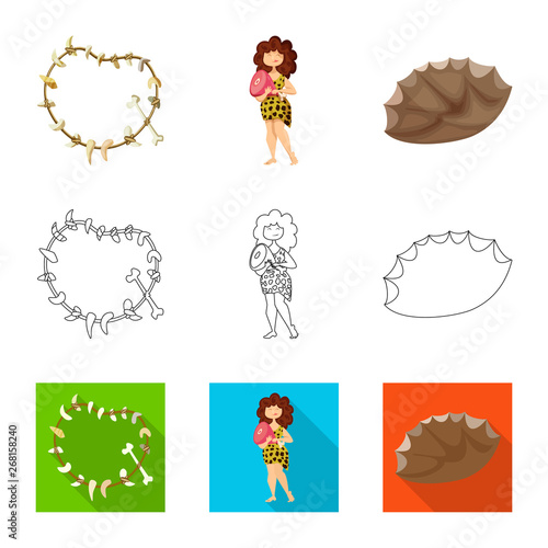 Isolated object of evolution  and prehistory logo. Collection of evolution  and development  vector icon for stock.