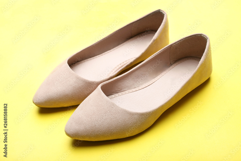 Fototapeta premium classic fashionable spring women's suede shoes