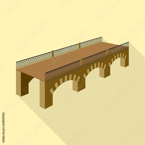Vector design of bridge and relocation logo. Collection of bridge and column stock symbol for web.
