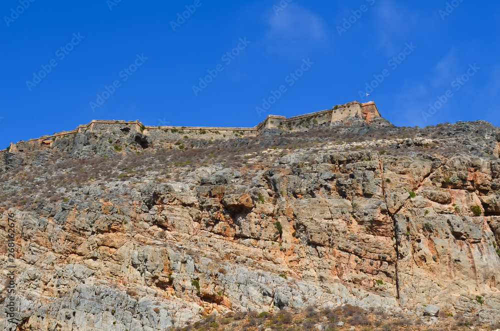 Old Venetian fortress on the Gramvousa island in the greece Mediterranean Sea. Old Venetian fortress on the Gramvousa island in the greece Mediterranean Sea.