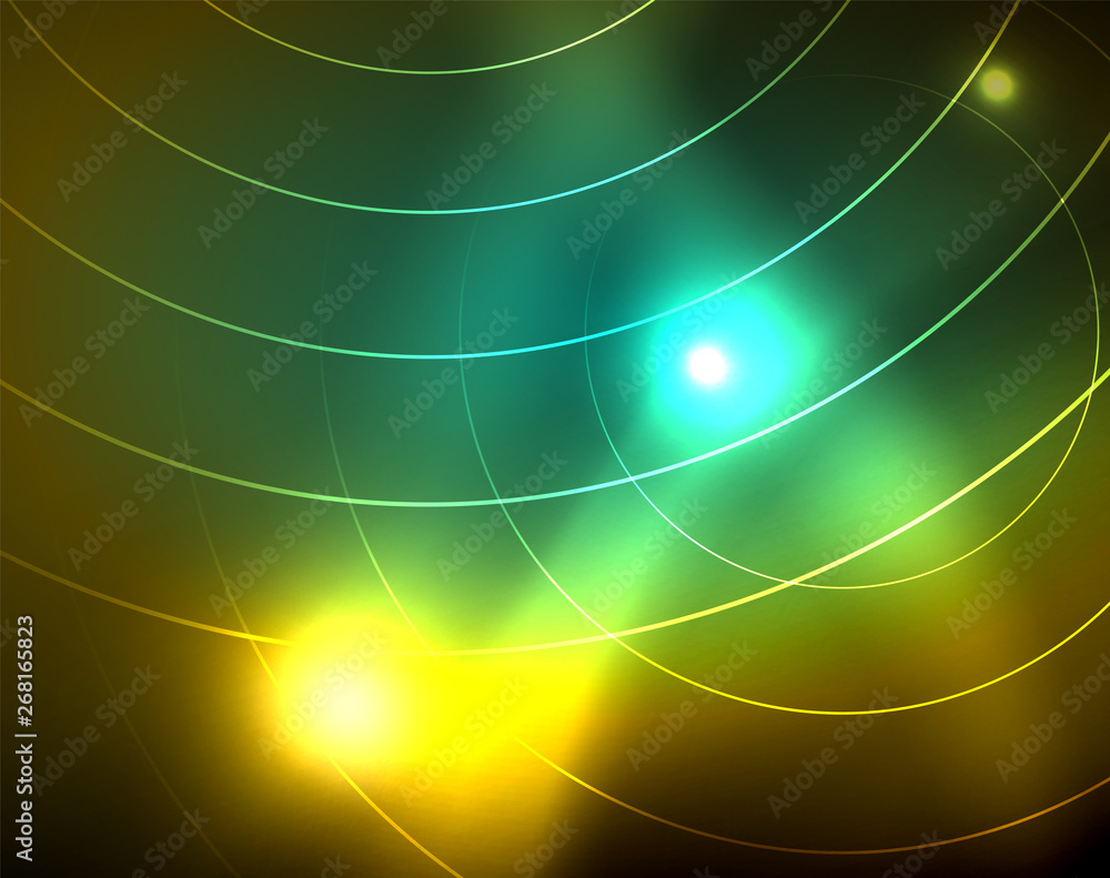 Shiny circles glowing abstract background Shiny circles glowing abstract background