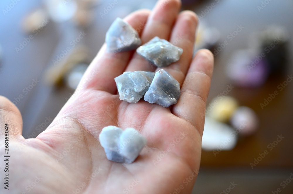 Set of 5 Blue Calcite healing Crystals. Raw, natural chunky blue calcite, soapy texture. Small pastel blue crystal for throat chakra calming. Beautiful blue witches crystal. Set of 5 Blue Calcite healing Crystals. Raw, natural chunky blue calcite, soapy texture. Small pastel blue crystal for throat chakra calming. Beautiful blue witches crystal.
