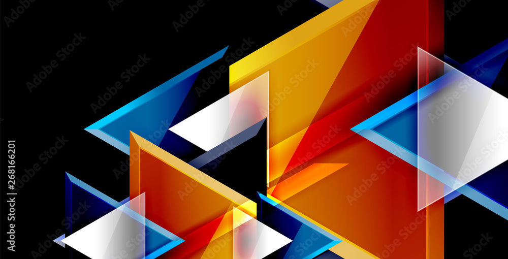 Dynamic triangle composition abstract background Dynamic triangle composition abstract background