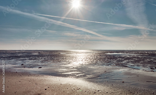 beaches of island of wangerooge in the north sea in germany © dghphoto