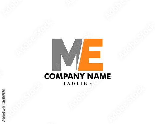 Initial Letter ME Logo Design Template