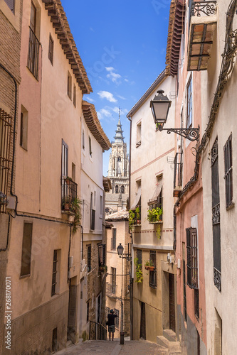 Toledo  Spain. Street in the historic center  UNESCO World Heritage List 