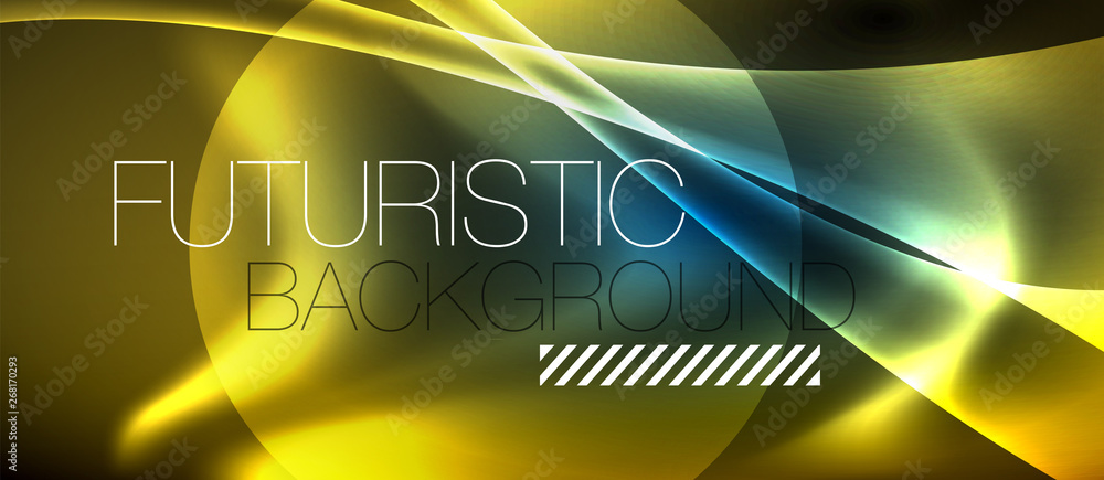 Neon glowing lines, magic energy space light concept, abstract background wallpaper design Neon glowing lines, magic energy space light concept, abstract background wallpaper design