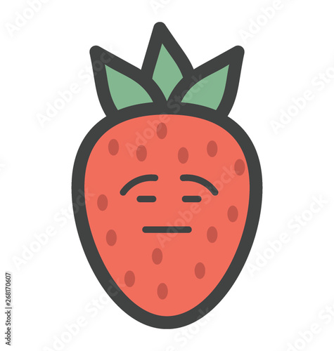 Emotionless Strawberry Face