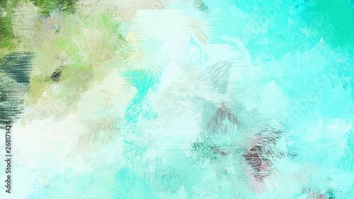 pale turquoise, light sea green and aqua marine color brushed stroke background. vintage texture can be used for wallpaper, cards, poster or creative fasion design elements