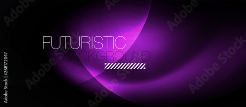 Shiny neon circles abstract background