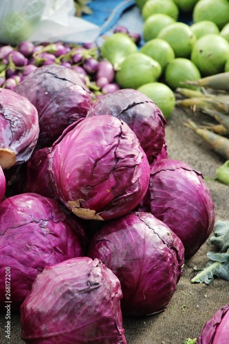 Purple cabbage for cooking at street food