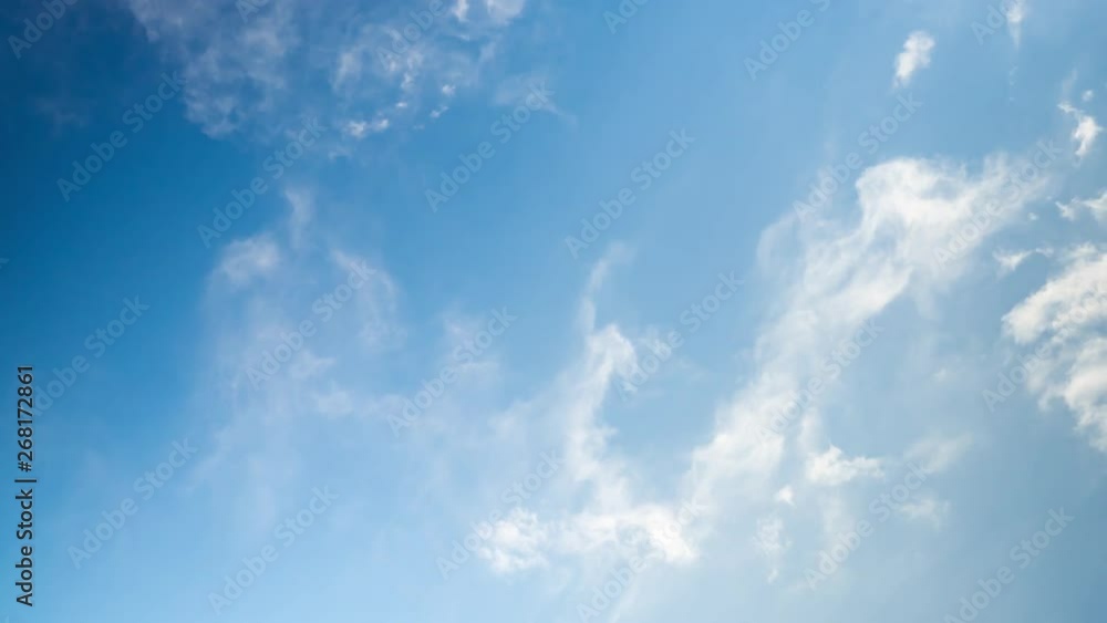 White clouds floating in the blue sky in summer season White clouds floating in the blue sky in summer season