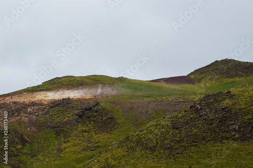 Geothermals spots spewing out sulfur on Iceland.