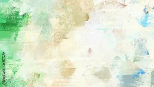 grunge dirty brush strokes background with beige, medium sea green and dark sea green colors. can be used for wallpaper, cards, poster or creative fasion design element