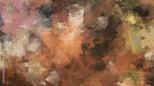 old brush strokes background with pastel brown, brown and very dark green colors. graphic can be used for wallpaper, cards, poster or creative fasion design elements