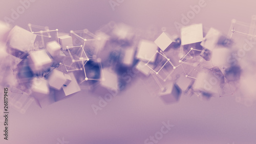 Abstract pink purple background, studio minimalism particle. 3d illustration, 3d rendering.