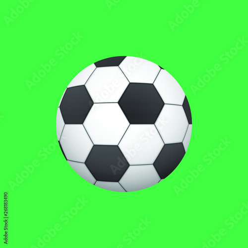 Football ball vector illustration isolated on green background