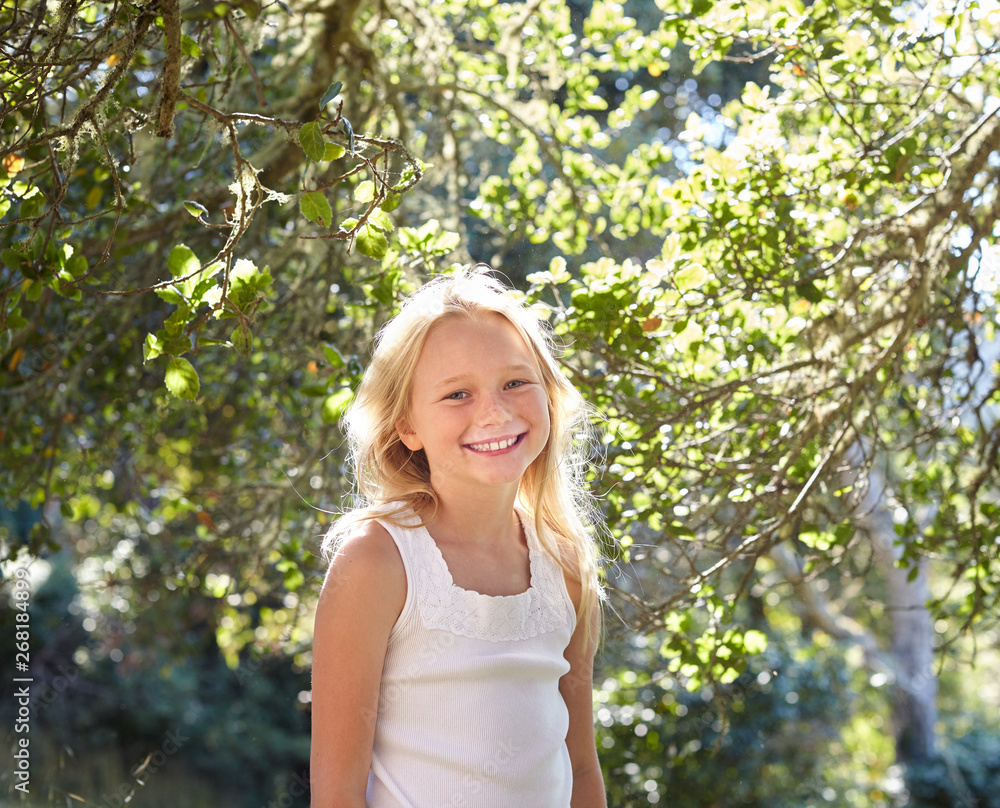 Portrait of little girl with blonde hair outdoors Portrait of little girl with blonde hair outdoors