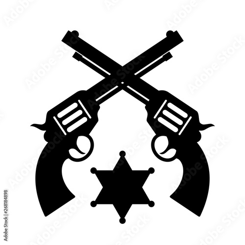 Wild west abstract vector sign