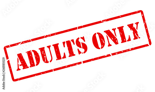 Adults only red vector stamp