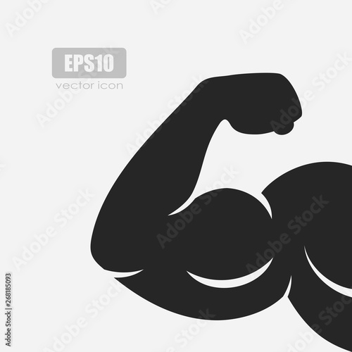 Biceps silhouette vector icon