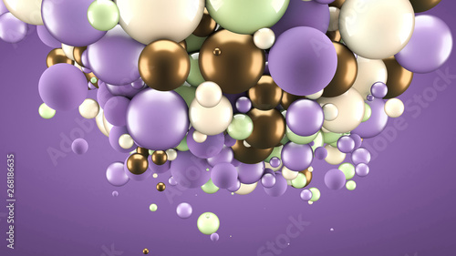 Wallpaper Mural Abstract background with elements. 3d illustration, 3d rendering. Torontodigital.ca