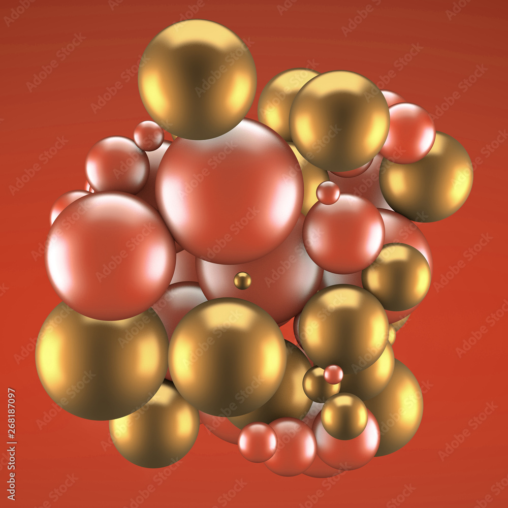 Abstract background with elements. 3d illustration, 3d rendering. Abstract background with elements. 3d illustration, 3d rendering.