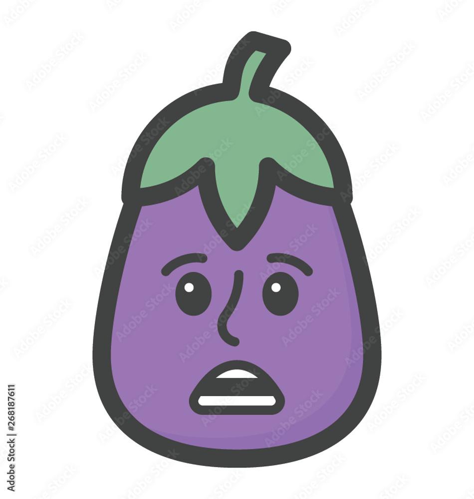 Astonished Brinjal Face Astonished Brinjal Face
