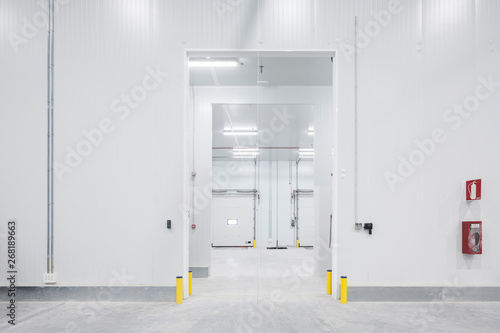 Industrial fridge on a warehouse photo