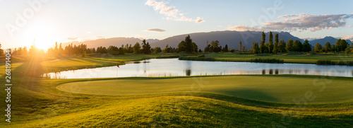 Golf Course at Sunset photo