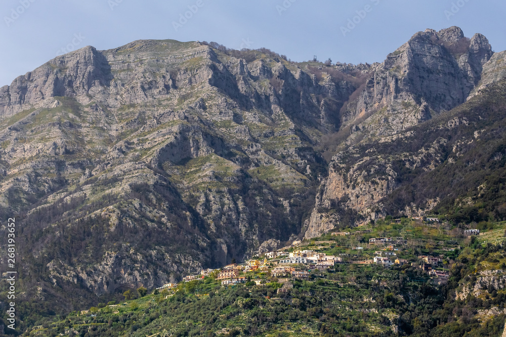 the village of Vettica Maggiore on the Amalfi Coast in Italy