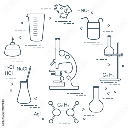 Chemistry scientific, education elements.