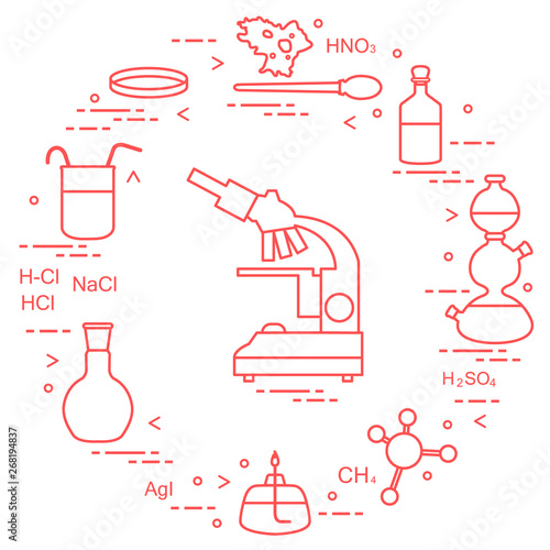 Chemistry scientific, education elements.