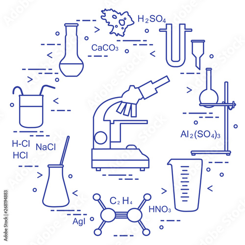 Chemistry scientific, education elements.