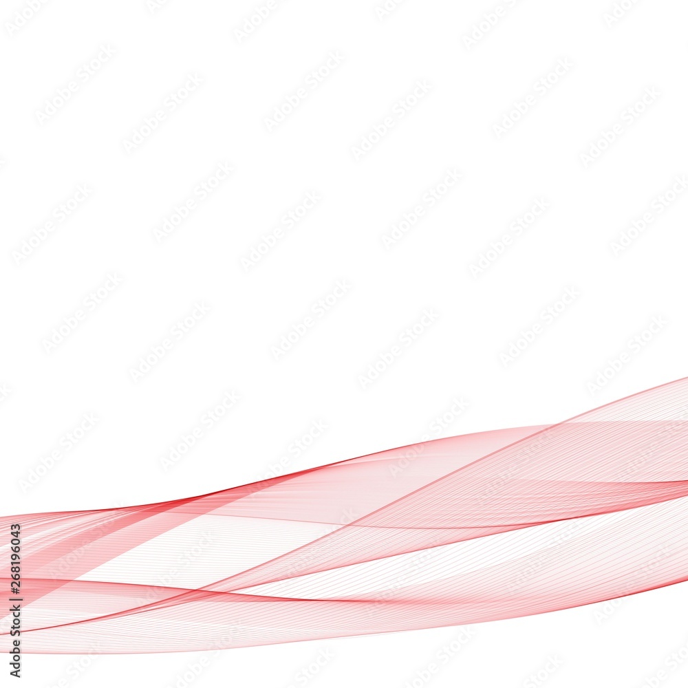 Fototapeta premium Red curved lines. Colorful vector illustration eps 10
