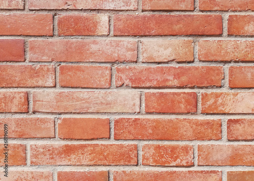 Red face brick wall texture