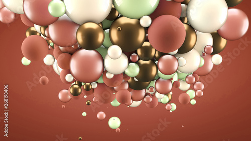 Abstract background with elements. 3d illustration, 3d rendering.