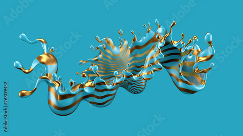 Obraz na płótnie abstrakcja fala spirala 3D