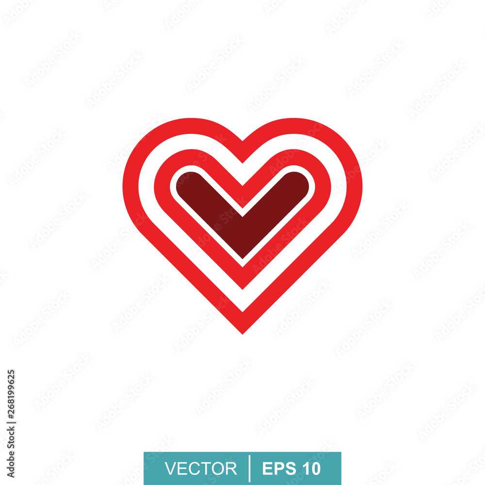 Stylized modern heart. Vector illustration on the theme of love and romance relationship. Flat design Stylized modern heart. Vector illustration on the theme of love and romance relationship. Flat design
